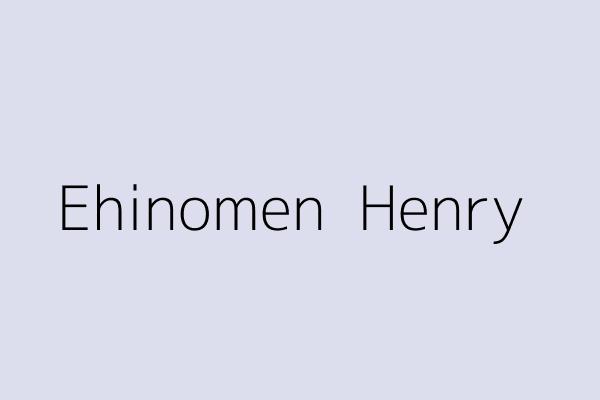 Ehinomen  Henry 